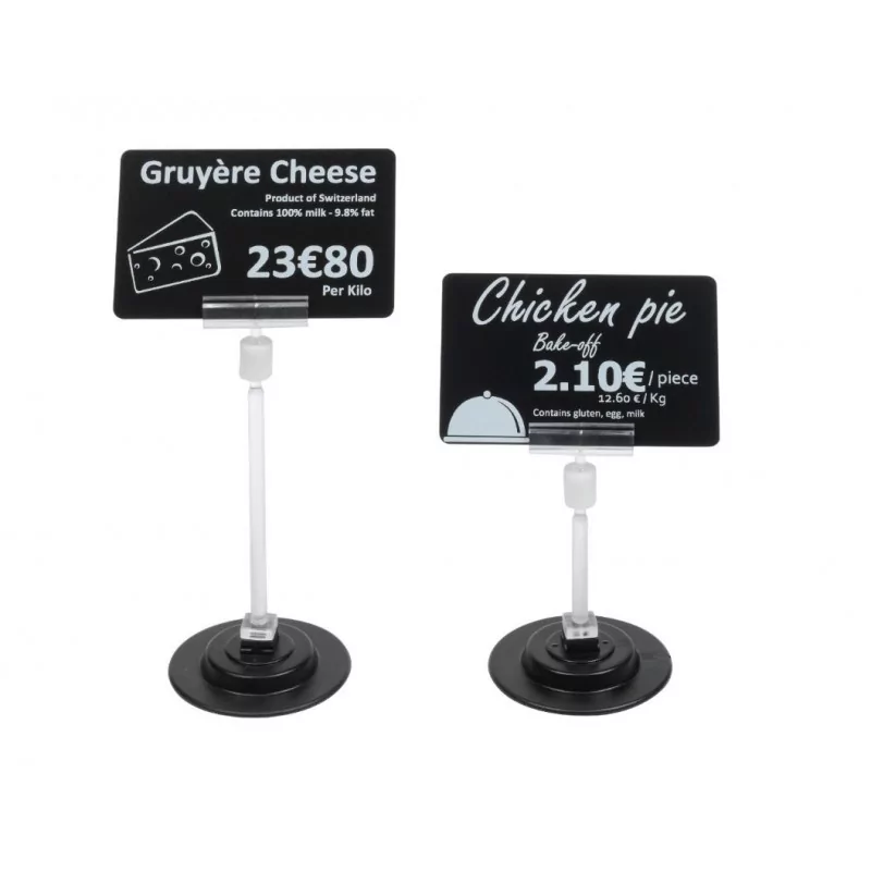 SOPORTE MAGNÉTICO PARA TARJETA PORTA PRECIOS 12cm 25 UDS.