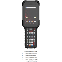 Honeywell CK67, 2D, ER, Func. Num., intercambio en caliente, USB-C, BT, WLAN, NFC, Android, GMS