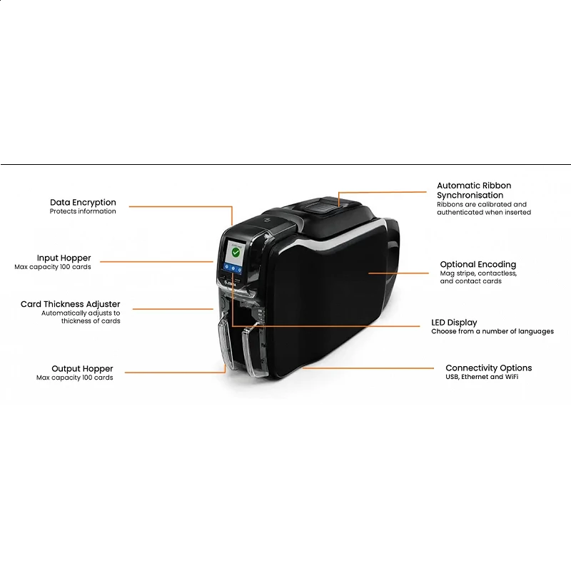 Impresora de Tarjetas Zebra ZC350 + Extras