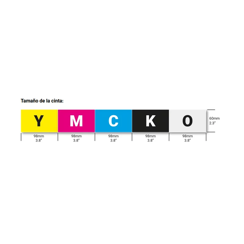 Ribbon color YMCKO 250 imp MC210, 310 Platinum
